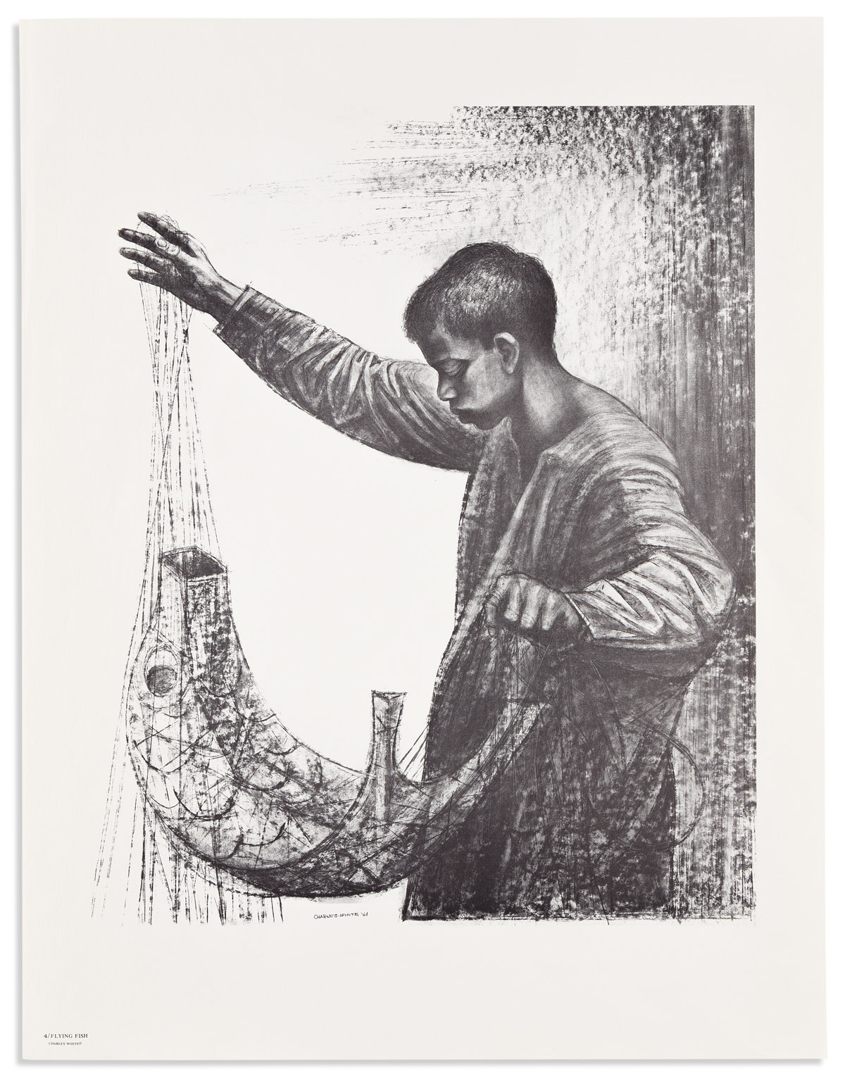 (ART.) Charles White. His 10 portfolio, signed and inscribed.
